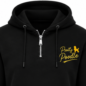 Sudadera con capucha y media cremallera negra personalizada con gráfico de la hermandad Sigma Gamma Rho para mujer, estilo universitario, informal y urbano. - Product Image 6