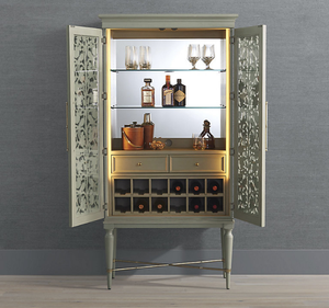 Mueble para Vino Minimalista Hecho a Mano con Madera de Caoba Sólida de Lujo, Puertas Decorativas Ecológicas para Almacén, Sala de Estar, Dormitorio, Bar - Product Image 2