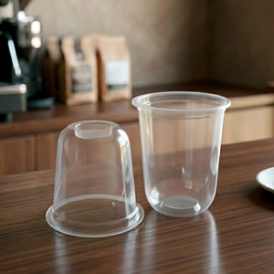 Wholesale Eco-Friendly Disposable PP Single Wall Round <b>Cups</b> 95mm Transparent with Lid 12/16/22oz for Cold Beverages Coffee - Product Image 1