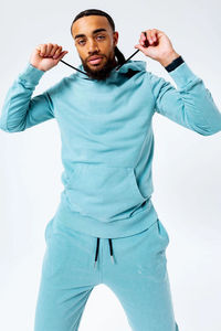 Ensemble de survêtement vintage personnalisé avec logo, pull et pantalon de jogging pour homme, coupe oversize, effet délavé, deux pièces, vente en gros - Product Image 5