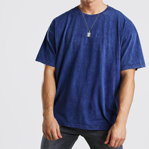 T-shirt respirant délavé à l'acide, coupe ajustée pour grandes tailles, 100% coton microfibre, fabriqué au Pakistan, faible MOQ, col contrastant - Product Image 3