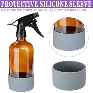 Soft Touch Silicone Base <b>Protector</b> Non Skid Removable Bottom Sleeve For Amber <b>Glass</b> Apothecary Bottles And Thermos - Product Image 4
