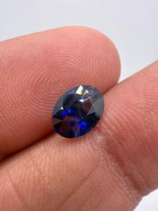 Zafiro Azul Natural Vívido, Gema Preciosa Suelta, Corte Ovalado, 1.70CT, 8.5X6.5X4MM, Ceilán, Sri Lanka, Para Joyería, con Juego de Color - Product Image 2