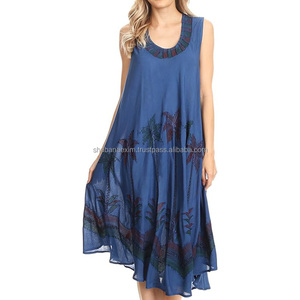 Hợp Thời Trang Phụ Nữ Mùa Hè Ăn Mặc Ấn Độ Bán Buôn Không Tay Ăn Mặc Bãi Biển Bìa UPS Cho Phụ Nữ Trên Giá Rẻ Giá - Product Image 1