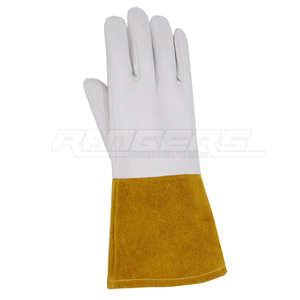 Gants de soudage robustes en cuir croûte résistants à la chaleur, gants de travail OEM personnalisés en gros pour la sécurité industrielle - Product Image 2