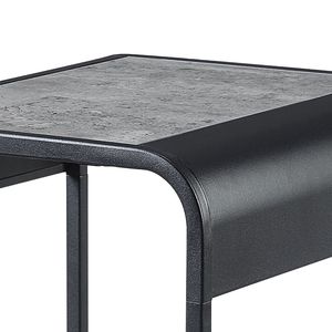 Tavolo Consolle a 1 Ripiano in Cemento Grigio e Nero, Elegante Tavolino d'Appoggio dal Design Moderno - Product Image 3