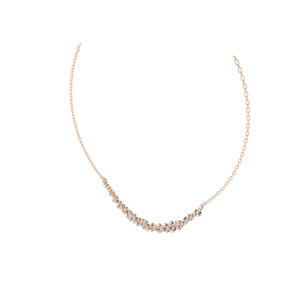 Collar Aarinya para Mujer con Diamantes Cultivados en Laboratorio, Chapado en Oro de 9K, Corte Moderno, Diseño de Racimo Flotante, para Compromiso, Boda, Lujo, Certificado IGI - Product Image 4