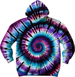Sweat-shirt à capuche unisexe tie-dye coupe classique motif spirale tricoté décontracté pour l'été avec poche – Hoodies tie-dye 2026 OEM - Product Image 3