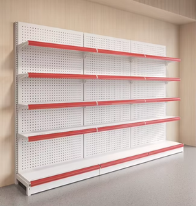 Factory Price Heavy Duty Iron Vertical Polished Supermarket <b>Rack</b> & Display Stand with Shelves for Convenience Stores - Product Image 1