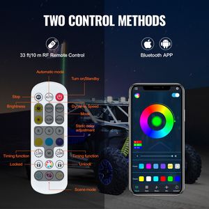 1 Pezzo Luce a Frusta da 3 Piedi con Base a Molla, LED Impermeabile RGB a 360 Gradi con Effetto Inseguimento, Controllo Remoto tramite APP per Fuoristrada - Product Image 3