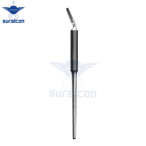 Cuchillo de Cirugía con Mango de Goma de 14 cm / 5-3/4 Pulgadas 3 mangos quirúrgicos reutilizables de acero inoxidable, redondos, angulados y sólidos para uso dental - Product Image 2