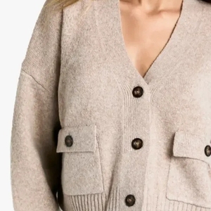 Women's Oversize V-Neck <b>Cardigan</b> Sweater <b>Thick</b> Knit Casual Print with Button Decoration Front Back Fashion Winter Warmth - Product Image 4