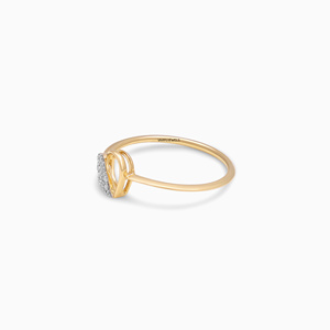 แหวนรูปหัวใจทองคำขาวสำหรับผู้หญิง 10K/14K/18K เงินแท้ 925/935 เพชรเลี้ยงในห้องปฏิบัติการ ชุบโรเดียม ของขวัญแต่งงานสุดโรแมนติก - Product Image 4