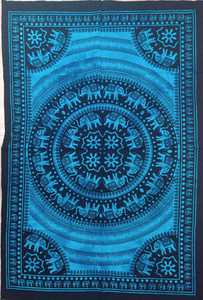 Elephant Mandala Cotton Poster <b>Small</b> <b>Table</b> Cloth Wall Hanging Bedroom Living Tapestry Handmade Home Decor By Indian Consigners - Product Image 3