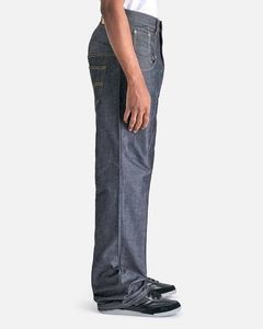 Jeans de Hombre de Cintura Alta, Lavado Oscuro, Corte Recto, Casuales, de Algodón, Peso Medio, Ajuste Holgado, Estilo Otoñal - Product Image 2