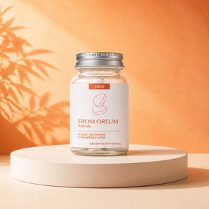[FROM OREUM] Pasta Dental Sólida con Sabor a Mandarina de Jeju, Paquete de 60 Tabletas para Cuidado Bucal, para el Cepillado Diario - Product Image 1