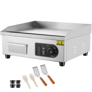 1700W Commercial Electric <b>Griddle</b> Stainless Steel Countertop <b>Flat</b> <b>Top</b> Grill Adjustable Temp 17.72 X 11.81 X 0.39in 122-572 F - Product Image 1