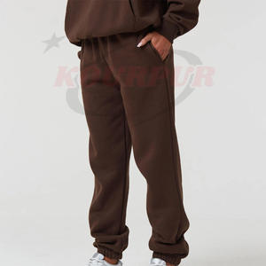 Conjunto de Sudadera con Capucha Extra Grande para Mujer, Color Sólido, Felpa de Algodón, con Bolsillos, Estilo Urbano Otoñal - Product Image 2