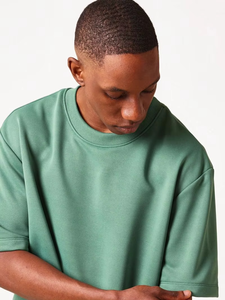 Camisetas de Algodón French Terry Extra Grandes para Hombre, Venta al Por Mayor, Impresión Gráfica Personalizada, Bordado 3D, Cuello Redondo, Proveedor de Ropa Urbana - Product Image 2
