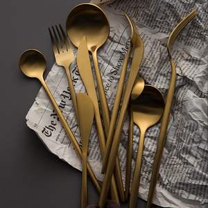Royal heritage gold inspired tableware <b>flatware</b> and cutlery enhancing elite banquet hospitality markets - Product Image 4