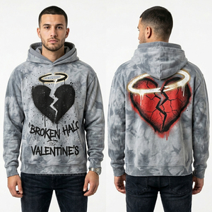 Sweat à capuche homme streetwear urbain 500 GSM ultra lourd, pull personnalisé avec impression et broderie, coupe oversize et carrée - Product Image 6