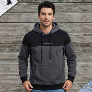 Sudadera con Capucha para Hombre, Corte Regular, Forro Polar, Diseño Color Block con Estampado Digital, Bolsillo Canguro, Estilo Casual, Ecológica - Product Image 4