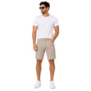 Pantalones Cortos de Mezclilla para Hombre, Color Beige Arena, Casuales, de Verano, de Algodón, Corte Recto, Bordados, con Logotipo Personalizado, OEM, Venta al Por Mayor - Product Image 1