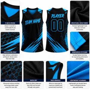 Uniforme de Baloncesto Personalizado 3x3, Uniforme de Equipo de Streetball, Secado Rápido, Sublimado, Sin Mangas, Fabricante OEM ODM - Product Image 6