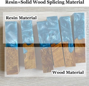 SAZ ENTERPRISES Manche de couteau en résine et bois personnalisé – Manche à motif unique pour couteaux de cuisine et de chasse - Product Image 3