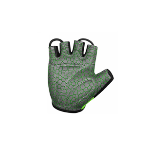 Gants de cyclisme mi-doigts vert-noir à impression par sublimation, respirants, antidérapants, pour la course, unisexe, ajustement universel - Product Image 3