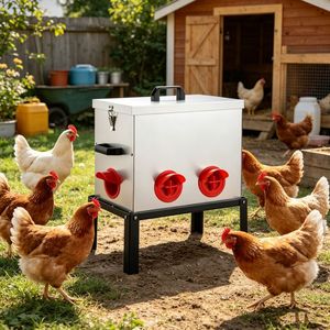 Mangiatoia Automatica Portatile per Polli in Acciaio Inox e Materiale PP, Nuova e Usata - Product Image 5