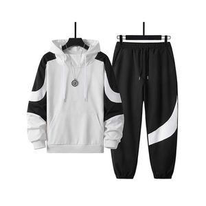 Conjunto Deportivo de Verano para Hombre con Sudadera con Capucha, Cintura Elástica, Bolsillos Laterales, Estilo Casual, 100% Algodón, Tejido Transpirable - Product Image 4