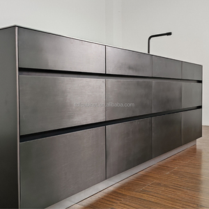 304 <strong>Stainless</strong> <strong>Steel</strong> Ready to Assemble Kitchen Cabinet OEM Custom Metal Modular Kitchen Cabinet <strong>Door</strong> - Product Image 6