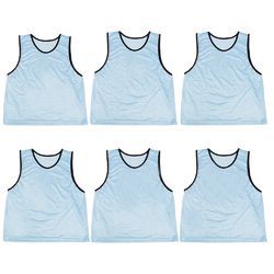 Lot de 6 débardeurs d'entraînement bleu clair pour adultes, grande taille, modèle D0100H5HFLU - Product Image 1