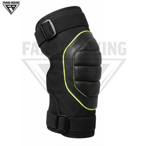 Protections de genoux rembourrées durables avec design en maille respirante et en cuir, soutien ergonomique et flexible pour les genoux, idéal pour le MMA, le Muay Thai - Product Image 5