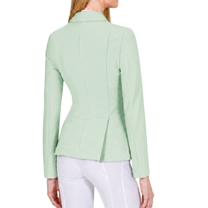 Chaqueta Ecuestre Verde Salvia para Mujer, Corte Entallado, Blazer para Montar a Caballo, Chaqueta Profesional para Competición Ecuestre, Personalizable, OEM, Venta al Por Mayor - Product Image 2