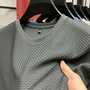 New CasualSummer New High End Mesh Custom logo <b>Long</b> <b>Sleeve</b> <b>t</b> <b>Shirt</b> for <b>Men</b> <b>t</b> Wholesale High Quality Luxury Blank - Product Image 1