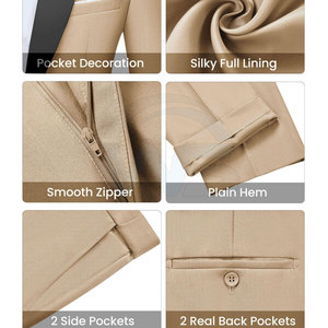 Costumes de smoking élégants pour hommes, vêtements de cérémonie, ensemble de costume, tissu de haute qualité, fournisseur en gros, taille et couleur sur mesure. - Product Image 6
