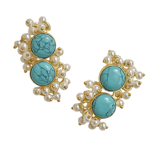 Pendientes de Piedras Preciosas Naturales Chapados en Oro - Joyería Artesanal con Cristales Curativos para Mujer - Product Image 2