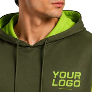 Mens Olive <b>Green</b> Lime <b>Green</b> Sleeveless Hooded Tracksuit <b>Set</b> Custom Logo <b>Gym</b> Fitness Training Sports Hoodie And Shorts Activewear - Product Image 5