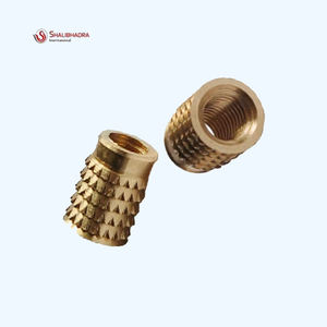 Insert industriel en laiton multi-embouts avec tête hexagonale et capuchon en acier poli pour un fixation mécanique robuste - Product Image 2