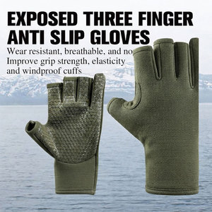 Gants de pêche demi-doigts avec coutures renforcées, construction flexible, ajustement sûr pour la navigation de plaisance et les activités nautiques, gants OEM - Product Image 5