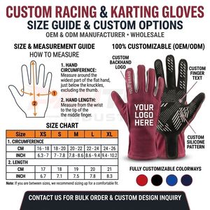 Guantes de Karting, Fabricante OEM para Equipos de Carreras con Logotipo Personalizado, Suministro al por Mayor y Servicio de Exportación - Product Image 2