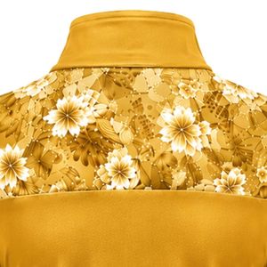 Camiseta Deportiva de Manga Larga con Cierre de Cremallera para Mujer, Diseño Floral en las Mangas, Ropa Deportiva para Correr al Aire Libre, Fabricada a Medida - Product Image 6