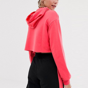 Best Selling Women's 100% Cotton Fleece Crop <b>Top</b> Sweat Shirts Color Block Design Breathable Winter Autumn Casual Wear 2025 - Product Image 6