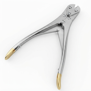 Pince à étiquettes auriculaires vétérinaires en acier inoxydable avec pointes dorées, instrument manuel durable pour la chirurgie animale du bétail, classe I - Product Image 4