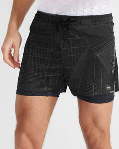 FlexCore Dual Layer Training Shorts Athletic Running Shorts with Compression Liner <b>Stretch</b> Fitness Wear - Product Image 2