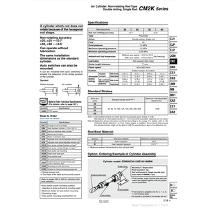 SMC Pneumatics Air Cylindre CDM2KB20-250Z Pièces Pneumatiques - Product Image 1