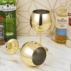 Copa de Vino de Acero Dorado de 500 ml de Calidad Premium, Irrompible, Portátil, para Champán, Piscina, Fiestas en Interiores y Exteriores - Product Image 1