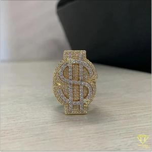 จี้เพชรเลี้ยงในห้องปฏิบัติการเงินแท้ 925 ประดับเพชรแบบ Iced Out ชุบทอง สไตล์ฮิปฮอป สำหรับผู้ซื้อขายส่ง - Product Image 2